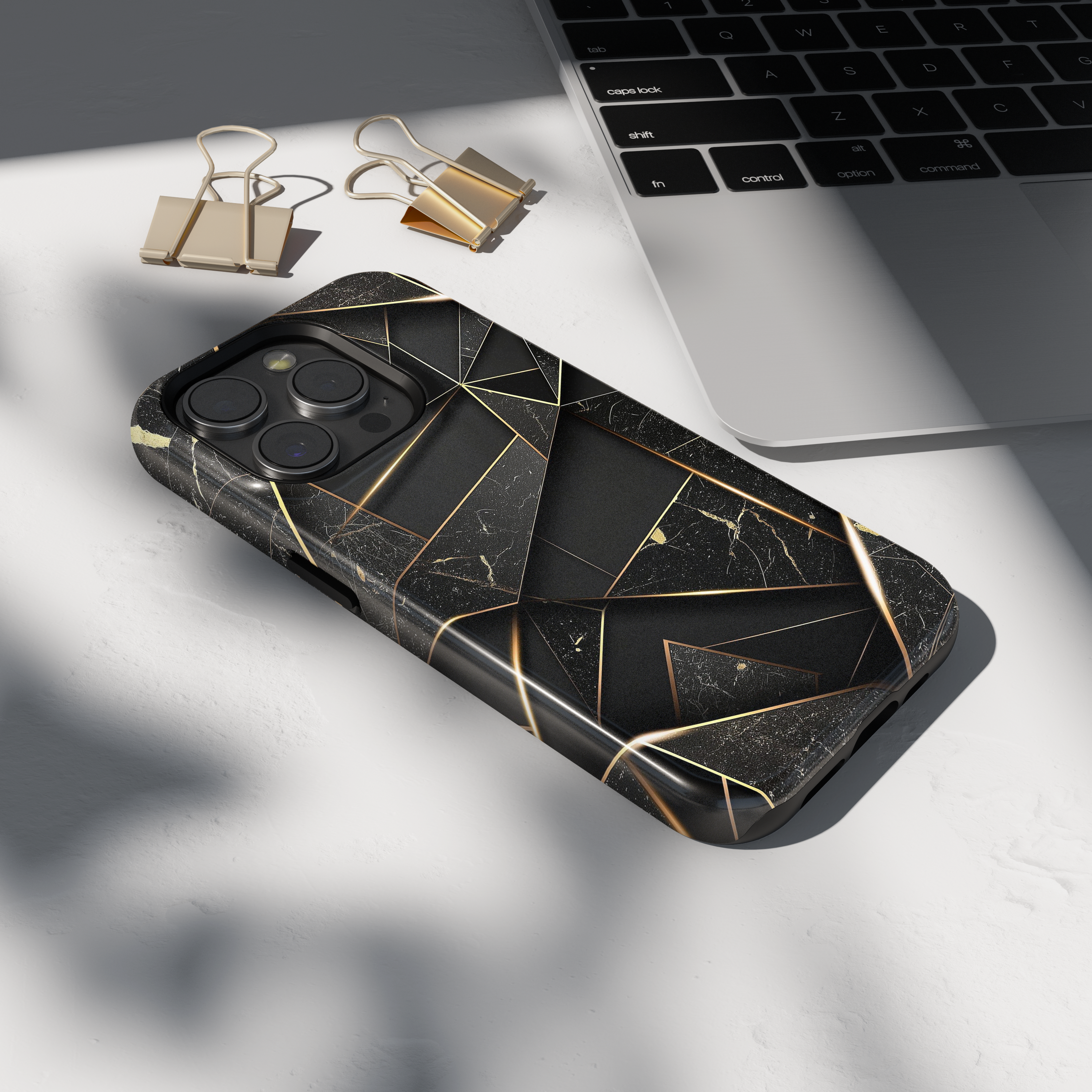 Husa iPhone - MARBLE GOLD LINES
